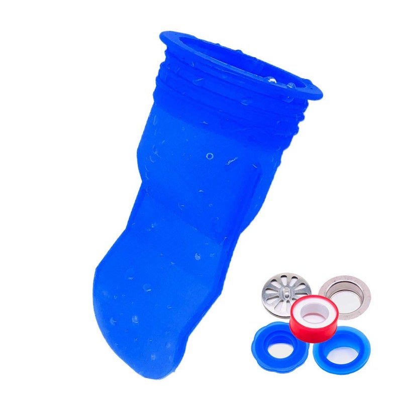 timebetter Shower Floor Drain Backflow Preventer, Waterless Trap Seal, One Way Drain Valve Sewer Core (1.72-2 inch, Blue) - Image 1